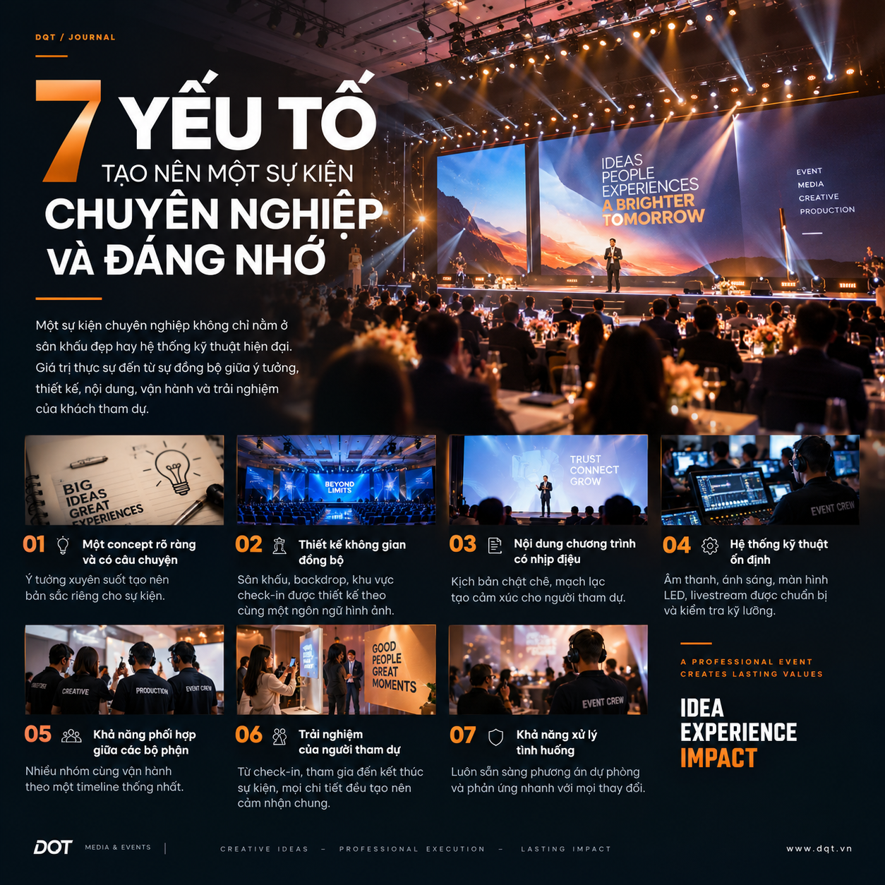 7 yếu tố tạo nên một sự kiện chuyên nghiệp và đáng nhớ